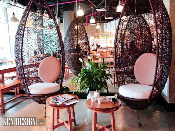 ánh sáng trong thiết kế nội thất quán cafe